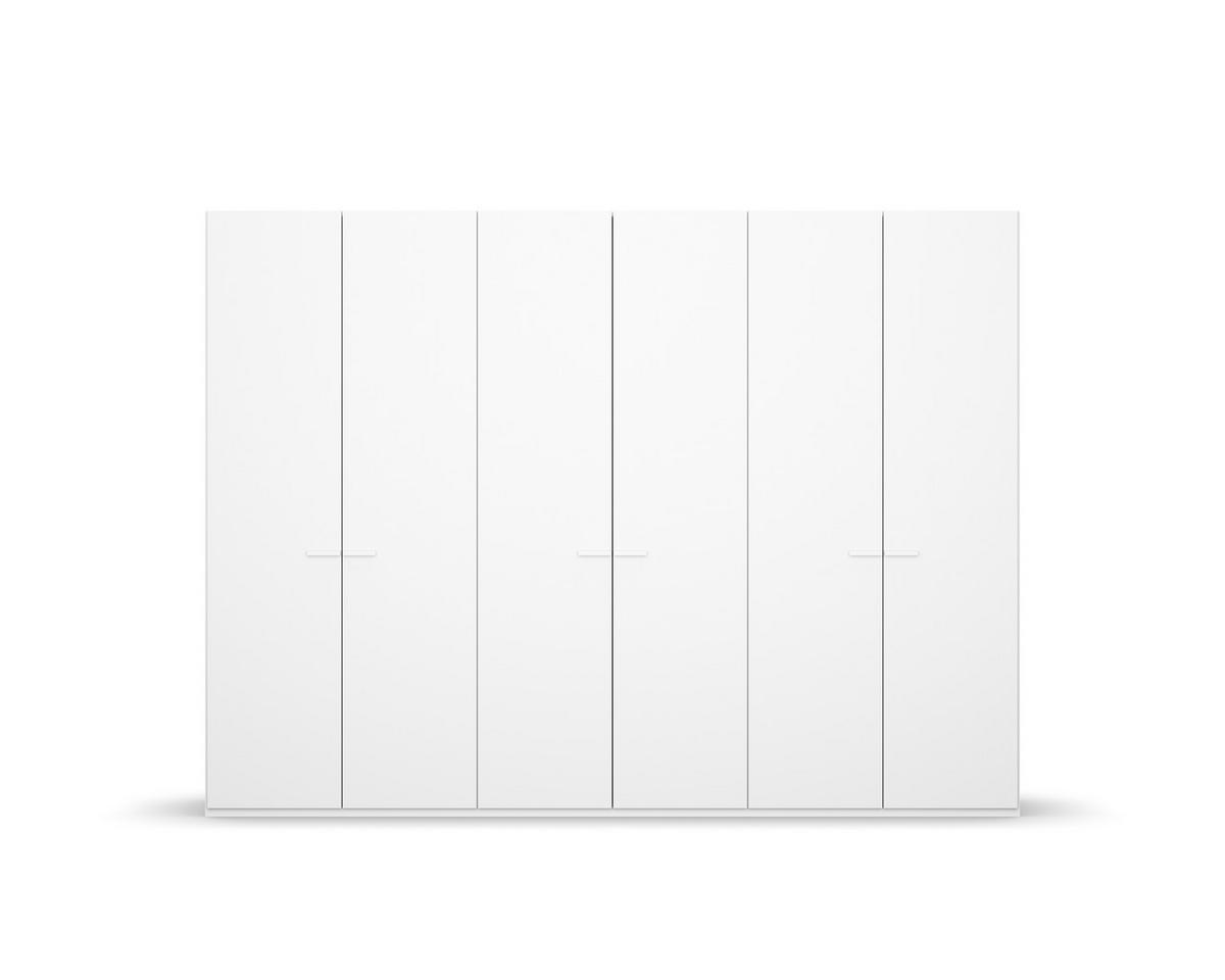 DREHTÜRENSCHRANK in Weiss  - Weiss, Trend, Glas/Holzwerkstoff (301/235/60cm) - Novel