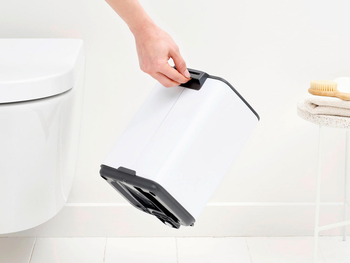 KANTA SA PAPUČICOM  4 l   - bela/antracit, Konvencionalno, metal/plastika (20/26,8/20,5cm) - Brabantia