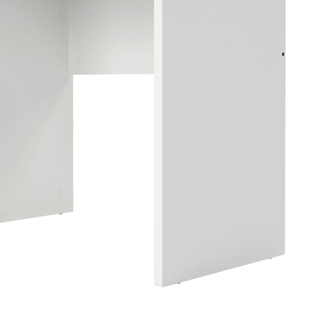 SCHREIBTISCH 120,1/48,1/72,6 cm  in Weiss  - Weiss/Silberfarben, Modern, Holzwerkstoff/Kunststoff (120,1/48,1/72,6cm) - MID.YOU
