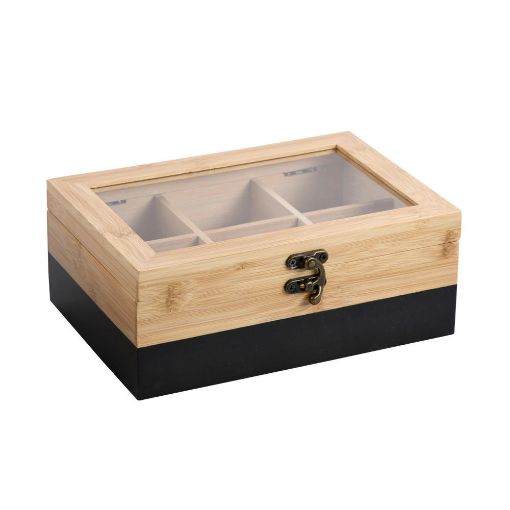 TEEBOX - Eichefarben/Schwarz, Basics, Naturmaterialien (21.5/15/8.5cm) - Kesper