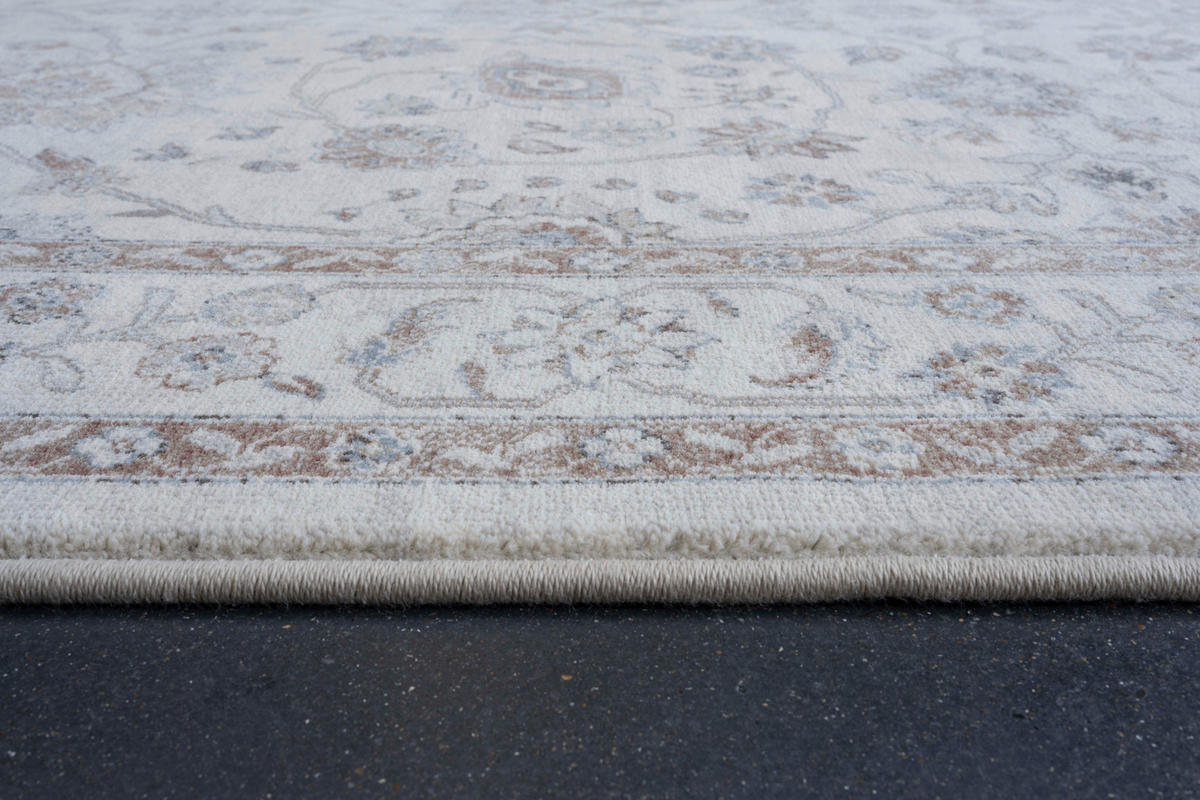 WEBTEPPICH 200/290 cm Creme, Rostfarben, Pastellblau  - Pastellblau/Rostfarben, LIFESTYLE, Textil (200/290cm)