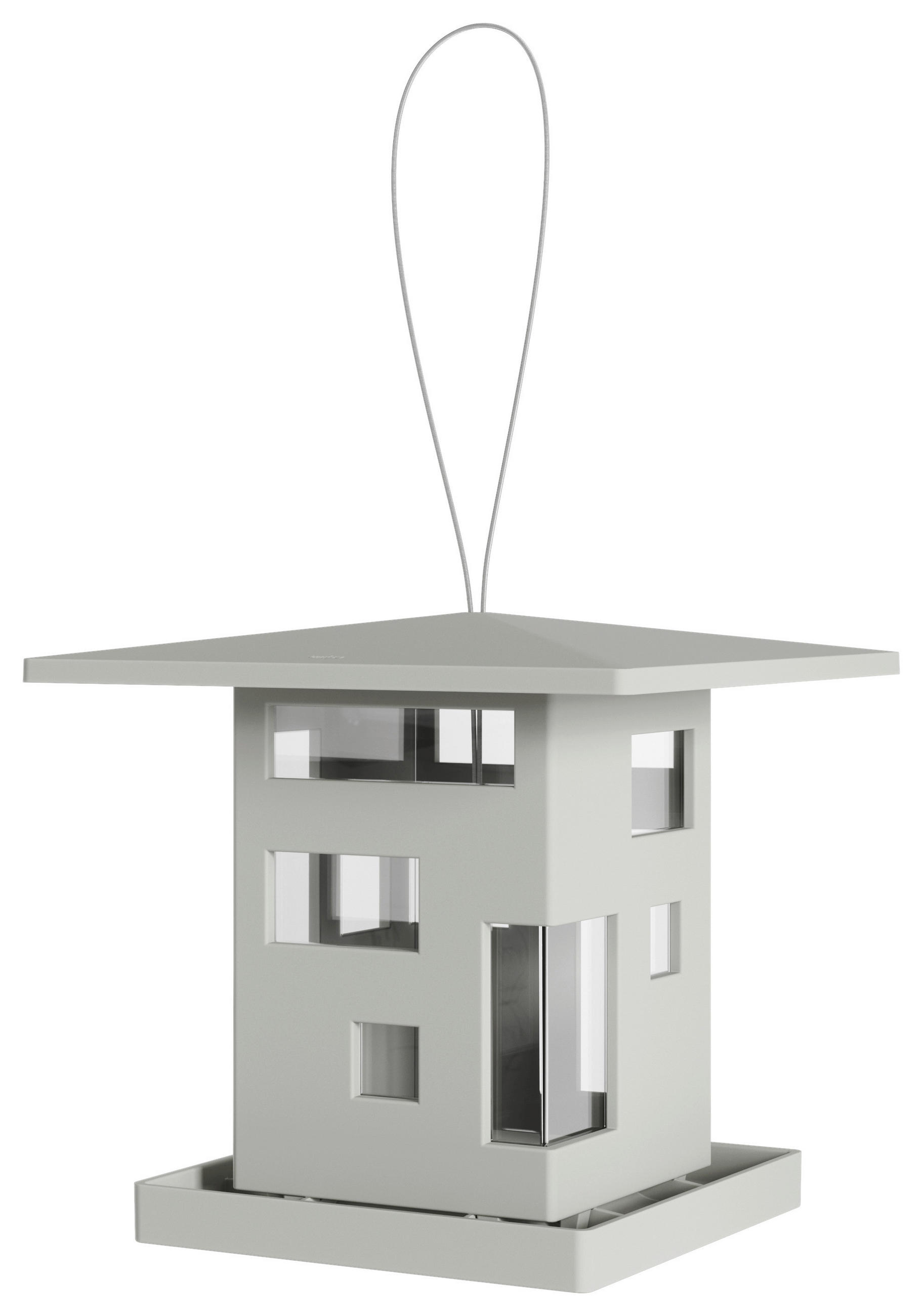 VOGELHAUS - Grau, Design, Kunststoff (22,9/21,5/22,9cm) - Umbra