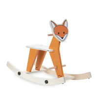 SCHAUKELTIER ROCK N SWING  - Naturfarben/Orange, Basics, Holz (32,5/55/82cm) - Hauck