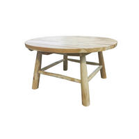 COUCHTISCH Teakholz massiv 80/80/41 cm rund Naturfarben  - Naturfarben, Design, Holz (80/80/41cm) - Livetastic