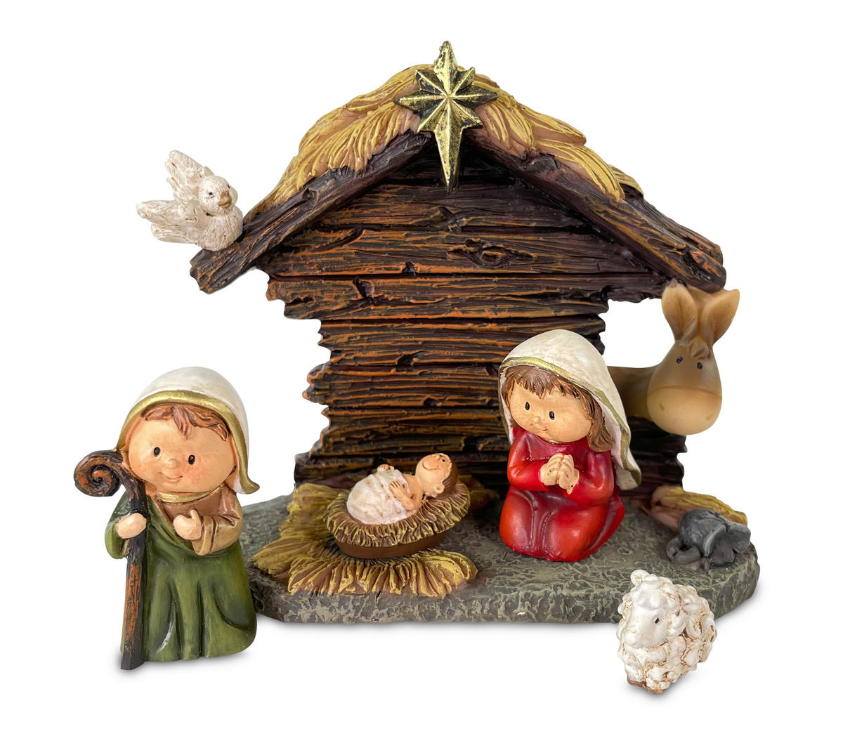 WEIHNACHTSKRIPPE - Basics, Kunststoff (11/5/9,4cm) - X-Mas