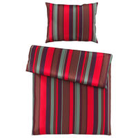 POSTEĽNÁ BIELIZEŇ, satén, červená, mätovozelená, 140/200 cm - mätovozelená/červená, Basics, textil (140/200cm) - Novel