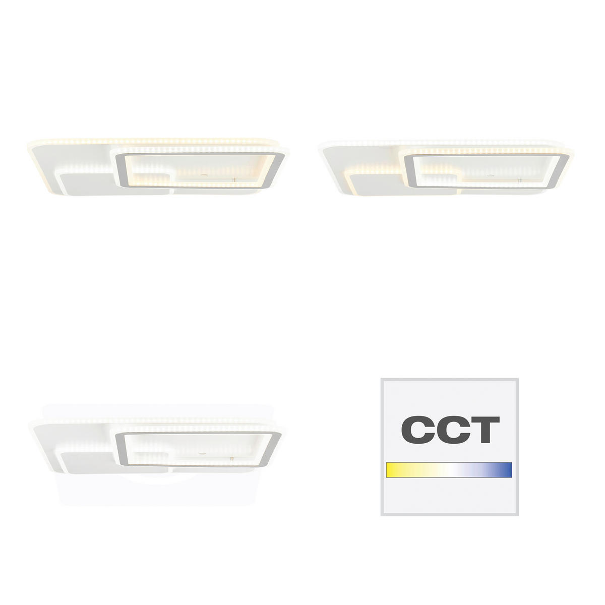 LED SVJETILJKA STROPNA Savare  - bijela/svijetlo siva, Basics, metal/plastika (50/6/50cm)