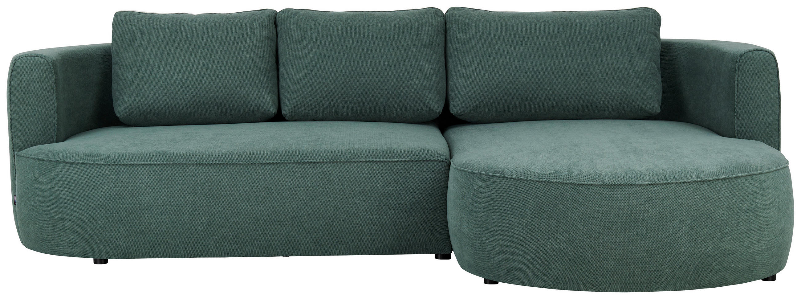ECKSOFA in Webstoff Grün  - Schwarz/Grün, Modern, Kunststoff/Textil (284/183cm) - Welnova