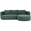 ECKSOFA in Webstoff Grün  - Schwarz/Grün, Modern, Kunststoff/Textil (284/183cm) - Welnova