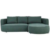 ECKSOFA in Webstoff Grün  - Schwarz/Grün, Modern, Kunststoff/Textil (284/183cm) - Welnova