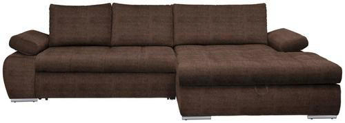 ROHOVÁ SEDACIA SÚPRAVA, textil, hnedá - hnedá/biela, Design, textil/plast (294/173cm) - Carryhome