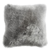 POTAH NA POLŠTÁŘ  40/40 cm - barvy stříbra, Basics, kožešina/textil (40/40cm) - Esposa