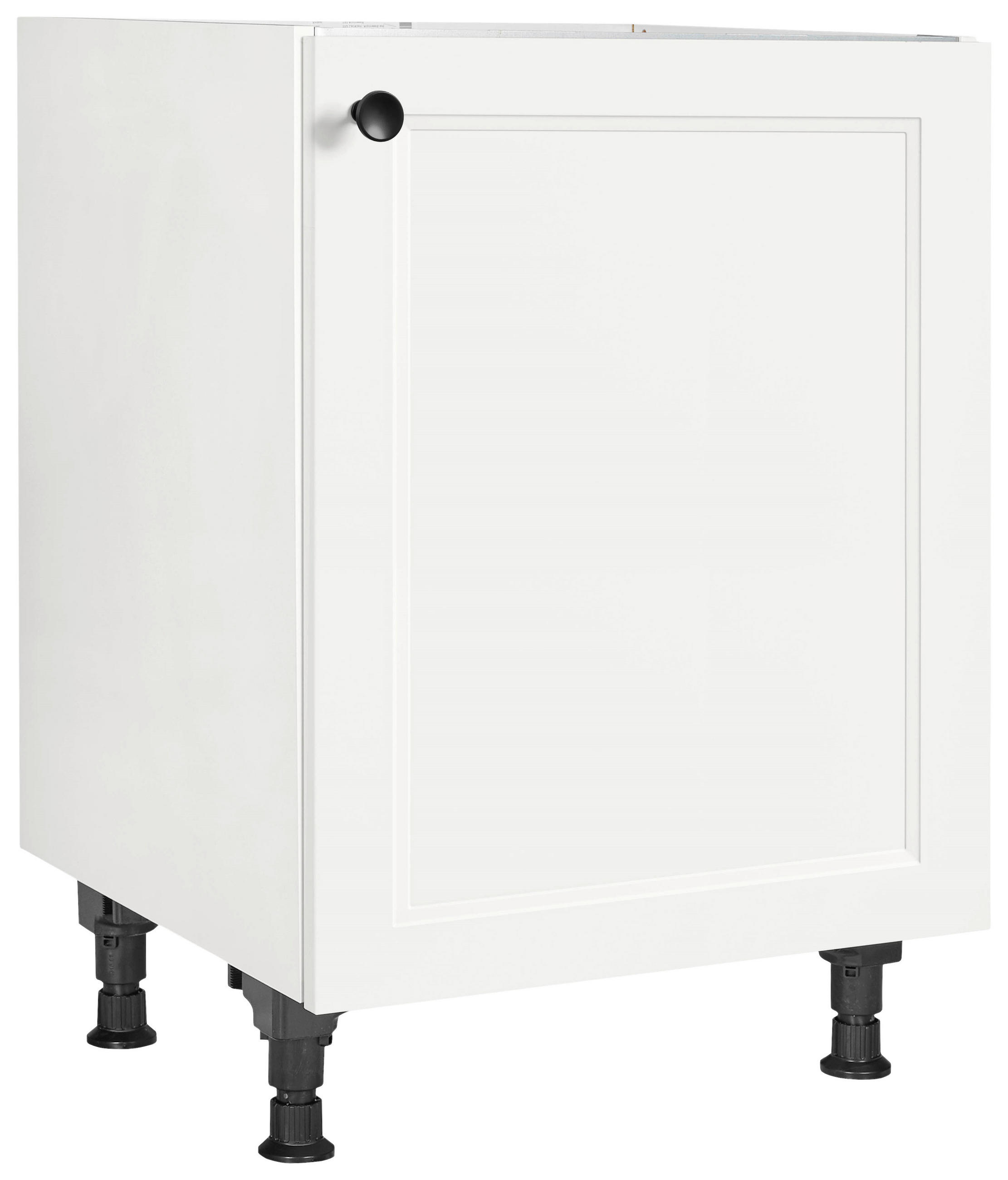 SPÜLENUNTERSCHRANK 60/87/56 cm  in Weiß  - Schwarz/Weiß, MODERN, Holzwerkstoff/Metall (60/87/56cm) - Nobilia