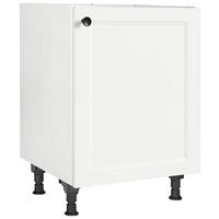 SPÜLENUNTERSCHRANK 60/87/56 cm  in Weiß  - Schwarz/Weiß, MODERN, Holzwerkstoff/Metall (60/87/56cm) - Nobilia