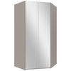 HÖRNGARDEROB 120/236/120 cm  - sahara/aluminiumfärg, Modern, metall/trämaterial (120/236/120cm) - MID.YOU