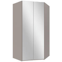 HÖRNGARDEROB 120/236/120 cm  - sahara/aluminiumfärg, Modern, metall/trämaterial (120/236/120cm) - MID.YOU