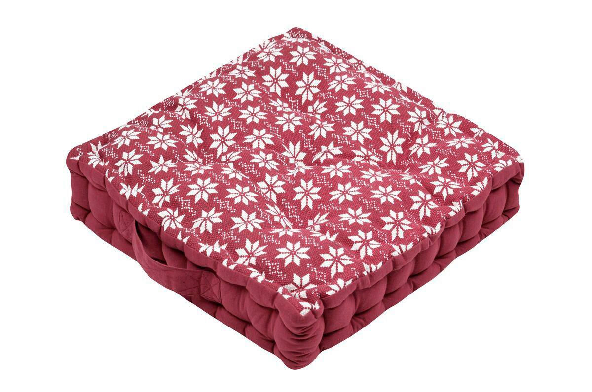 BLAZINA ZA TLA  VALGENIS   45/45 cm           - rdeča/bela, Design, tekstil (45/45cm) - X-Mas