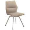 STUHL Edelstahlfarben, Sandfarben  - Sandfarben/Edelstahlfarben, Design, Textil/Metall (49/86/60cm) - Venjakob