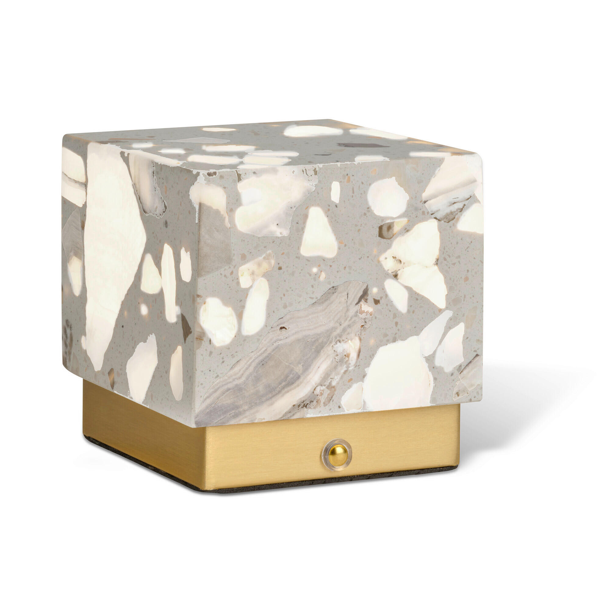 LED-TISCHLEUCHTE 10/10/9,7 cm - Beige, Design, Stein (10/10/9,7cm) - Osram