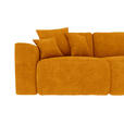 ECKSOFA Gelb Samt  - Chromfarben/Gelb, KONVENTIONELL, Kunststoff/Textil (293/195cm) - Carryhome