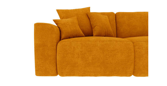 ECKSOFA Gelb Samt  - Chromfarben/Gelb, KONVENTIONELL, Kunststoff/Textil (293/195cm) - Carryhome