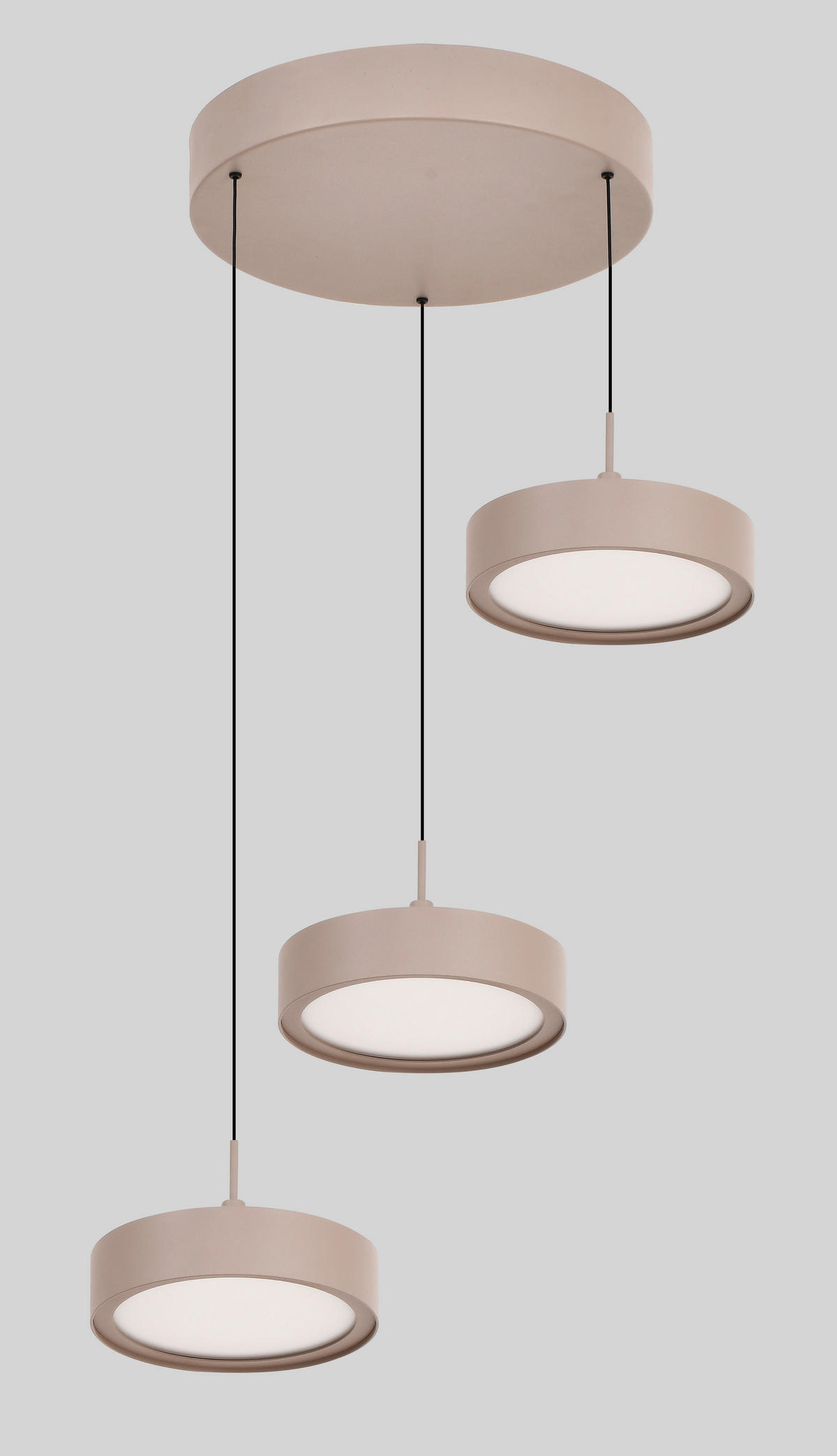 LED-HÄNGELEUCHTE Valensole 42,5/150/42,5 cm  - Sandfarben, Design, Metall (42,5/150/42,5cm)