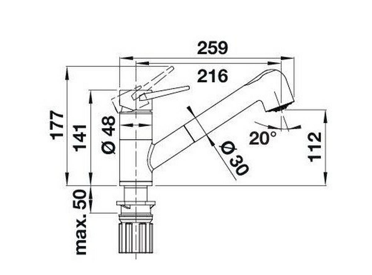 KÜCHENARMATUR 526417  - Chromfarben, Basics, Metall (5,5/18/24,4cm) - Blanco