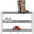 SCHUHREGAL 80/50/30 cm - Chromfarben/Weiß, Design, Holzwerkstoff/Metall (80/50/30cm) - Carryhome SCHUHREGAL 80/50/30 cm - Chromfarben/Weiß, Design, Holzwerkstoff/Metall (80/50/30cm) - Carryhome