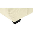 ECKSOFA Naturfarben Cord Rückenkissen, Armlehnenkissen, Bettkasten, Schlaffunktion, Rücken echt, Liegefläche im Originalstoff  - Schwarz/Naturfarben, KONVENTIONELL, Kunststoff/Textil (304/212cm) - Carryhome