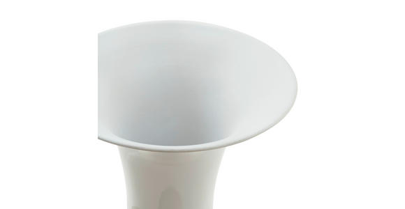 VASE 77 cm - Weiß Hochglanz, Trend, Metall (39/77cm) - Ambia Home