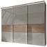 SCHWEBETÜRENSCHRANK 3-türig Eichefarben, Sandfarben - Sandfarben/Chromfarben, Basics, Glas/Holzwerkstoff (280/222/68cm) - Moderano SCHWEBETÜRENSCHRANK 3-türig Eichefarben, Sandfarben - Sandfarben/Chromfarben, Basics, Glas/Holzwerkstoff (280/222/68cm) - Moderano