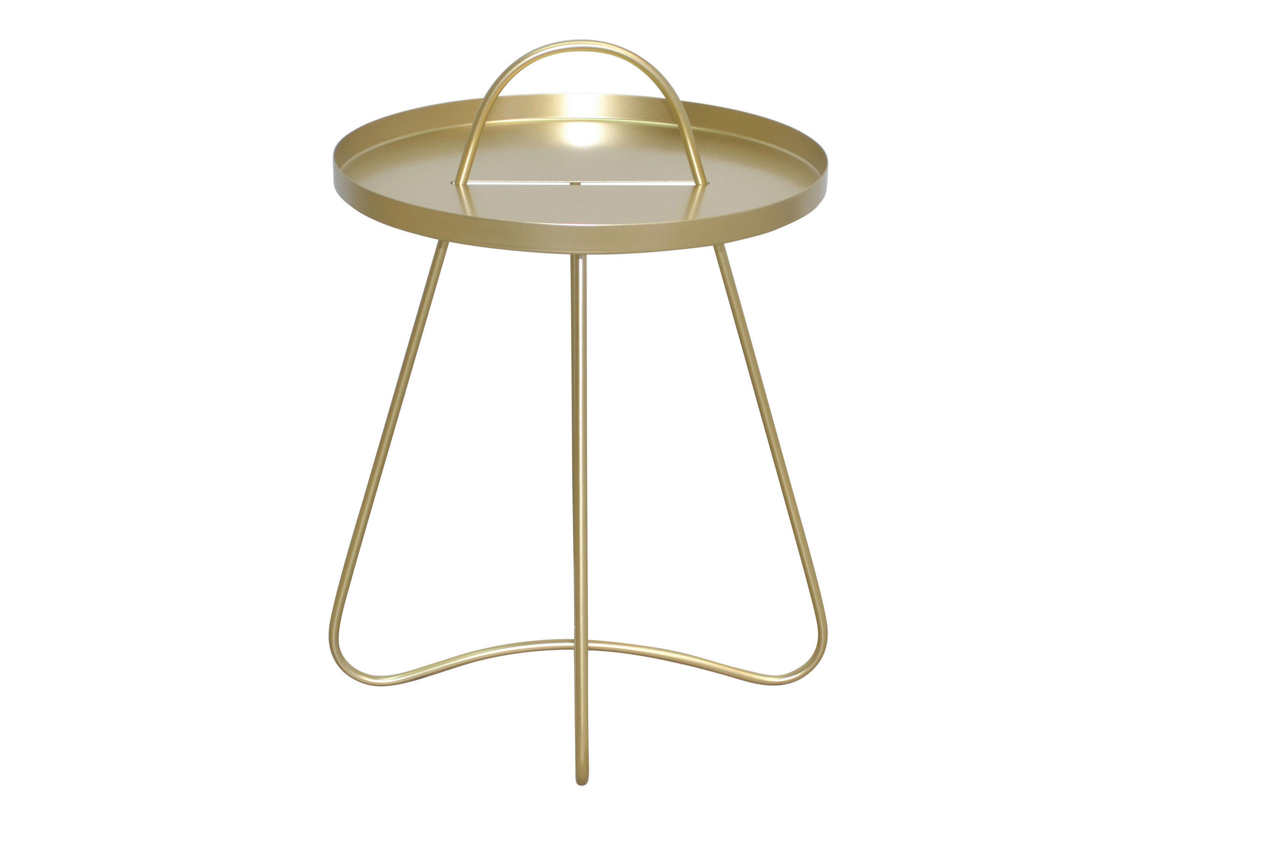 BEISTELLTISCH 40/40/57 cm Goldfarben rund  - Goldfarben, Design, Metall (40/40/57cm) - MID.YOU