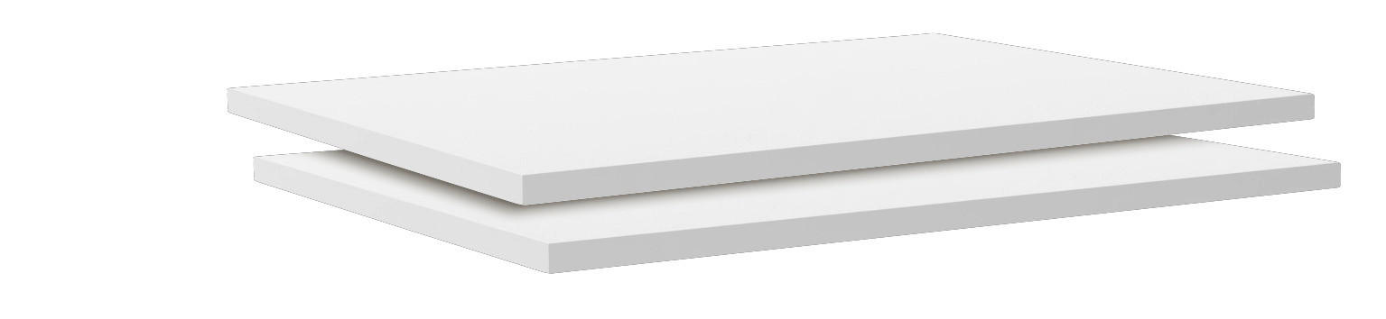 EINLEGEBODENSET 2-teilig System Unit Weiß  - Weiß (87,9/1,8/54,4cm) - Hom`in