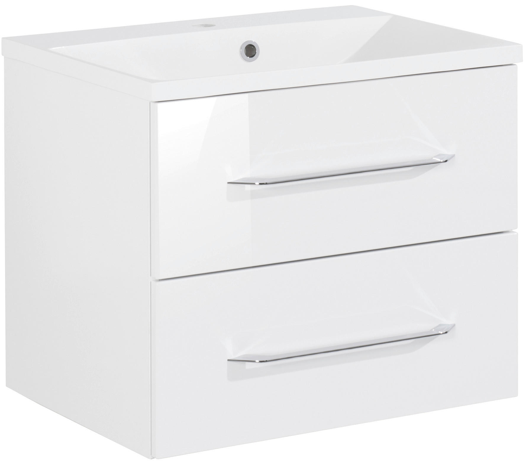 WASCHTISCHKOMBI 60 cm  - Alufarben/Weiß, MODERN, Holzwerkstoff/Kunststoff (60cm) - MID.YOU