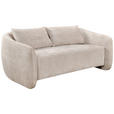 2-SITZER-SOFA Struktur Beige  - Beige/Schwarz, Design, Kunststoff/Textil (183/75/112cm) - Ambia Home