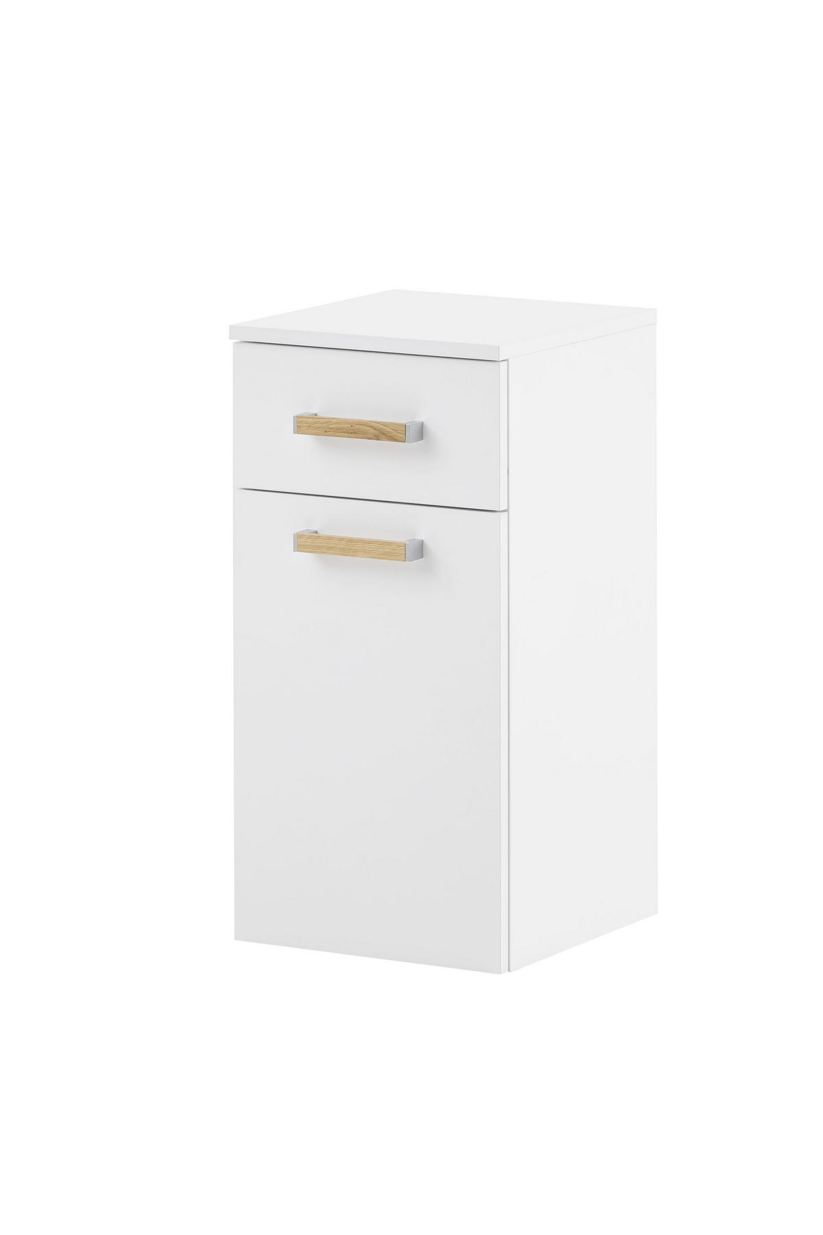 SPODNÁ SKRINKA, biela, biela, 32,7/67/35,3 cm - biela/farba duba, Konventionell, kov/drevo (32,7/67/35,3cm) - Stylife