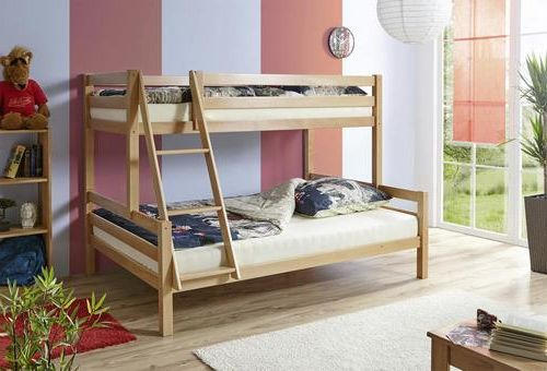 Etagenbett Maxim Buche Massiv 140 cm mit Leiter