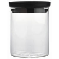 DÓZA NA POTRAVINY  - černá/čiré, Basics, plast/sklo (9,5/12cm) - Homeware Profession.