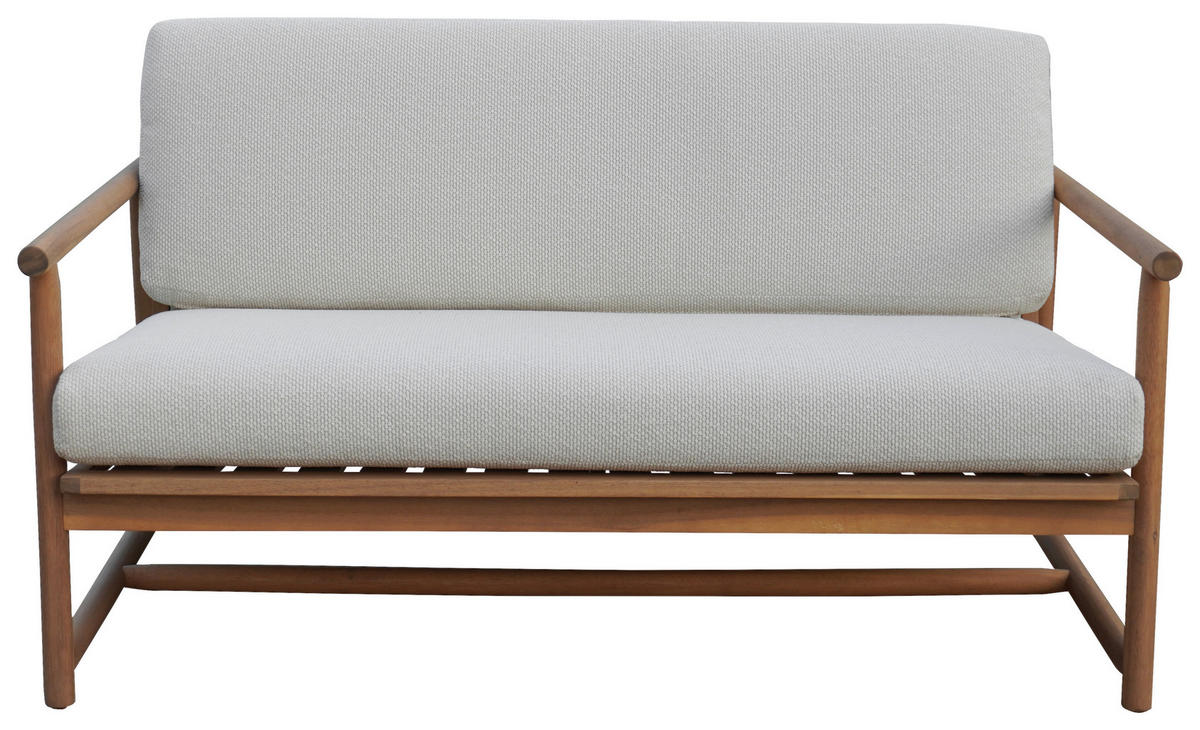 GARTENSET 4-teilig Webstoff Akaziemassiv 4-teilig  - Beige/Akaziefarben, Design, Holz/Textil (81/71/84cm) - Ambia Garden