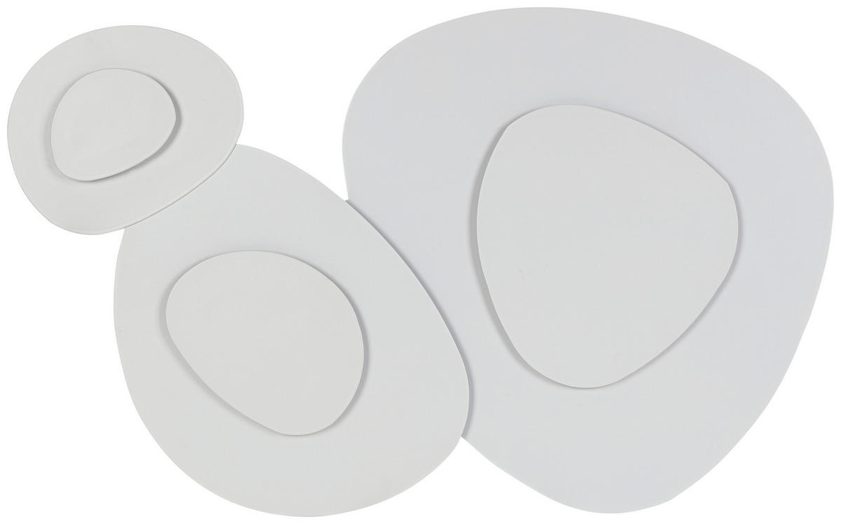 DECKENLEUCHTE    60/45/6 cm  - Weiß, Design, Kunststoff/Metall (60/45/6cm) - Collet's Monde