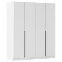 DREHTÜRENSCHRANK in Weiss, Dunkelgrau  - Weiss/Dunkelgrau, Modern, Holzwerkstoff/Metall (181/229/54cm) - Rauch Möbel
