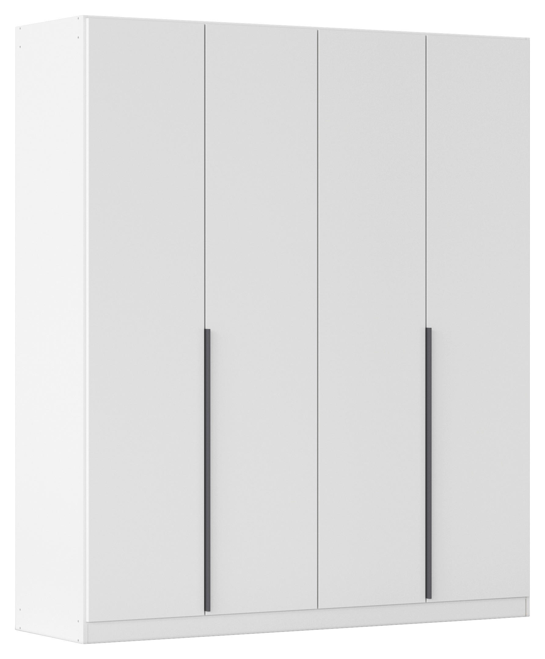 Rauch Möbel Drehtürenschrank Rauch Alabama Weiß, Dunkelgrau 181x229x54 cm