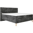 BOXSPRINGBETT 180/200 cm  in Schwarz  - Eichefarben/Schwarz, Design, Holz/Textil (180/200cm) - Esposa