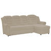 ECKSOFA in Chenille Creme  - Creme/Schwarz, Konventionell, Kunststoff/Textil (262/165cm) - Livetastic