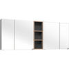 SPIEGELSCHRANK 185/70,3/17,3 cm  - Chromfarben/Eichefarben, KONVENTIONELL, Glas/Holzwerkstoff (185/70,3/17,3cm) - Dieter Knoll