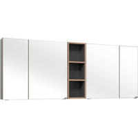 SPIEGELSCHRANK 185/70,3/17,3 cm  - Chromfarben/Eichefarben, KONVENTIONELL, Glas/Holzwerkstoff (185/70,3/17,3cm) - Dieter Knoll