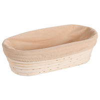 KOŠARA ZA VZHAJANJE TESTA     28,0/15,0/8,0 cm         - krem barve/bež, Basics, tekstil/les (28,0/15,0/8,0cm) - Kesper