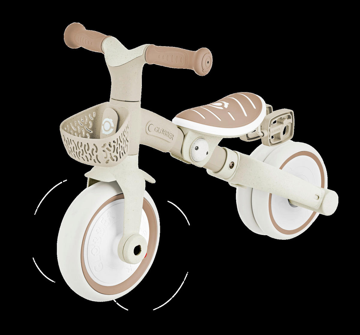 DREIRAD LEARNING TRIKE 2in1 PLUS ECO  - Taupe, Basics, Kunststoff (62,2kg) - GLOBBER