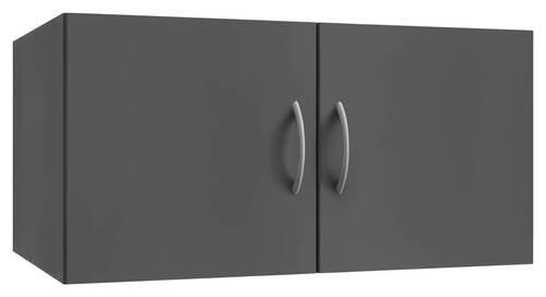 AUFSATZSCHRANK 70/40/40 cm  in  - Alufarben/Graphitfarben, KONVENTIONELL, Holzwerkstoff/Kunststoff (70/40/40cm) - Xora