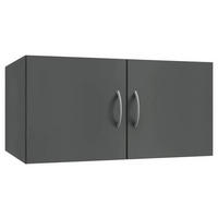 AUFSATZSCHRANK 70/40/40 cm   - Alufarben/Graphitfarben, KONVENTIONELL, Holzwerkstoff/Kunststoff (70/40/40cm) - Xora
